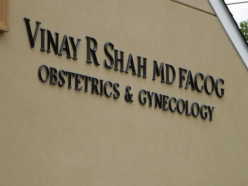 3D letters on a exterior wall