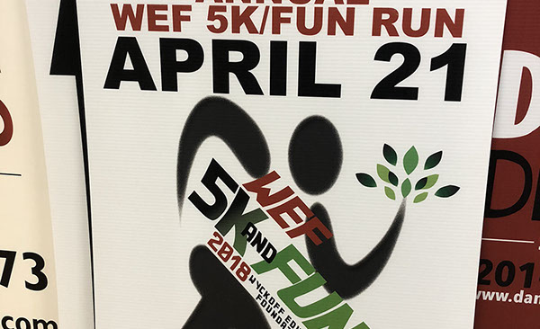 on corrugated plastic