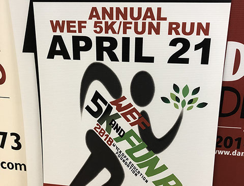 on corrugated plastic