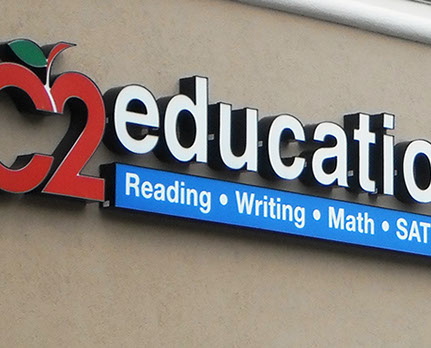 Channel letter sign day view