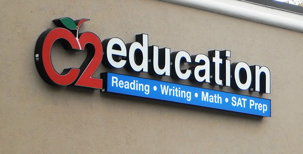 Channel letter sign day view