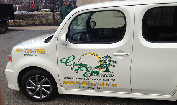 Vehicle Lettering Printed and die cut vinyl on vehicle