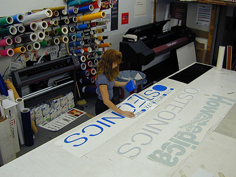 Vinyl Lettering on production cut vinyl preparation