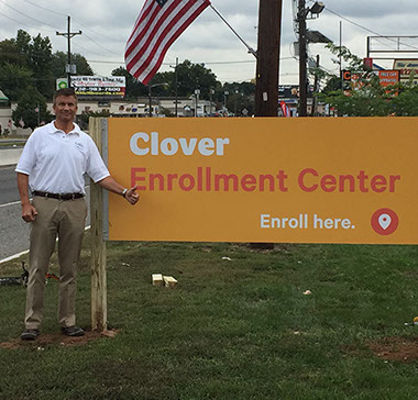 Digitally Wrap Sign Digitally printed vinyl wrap applied to panel sign