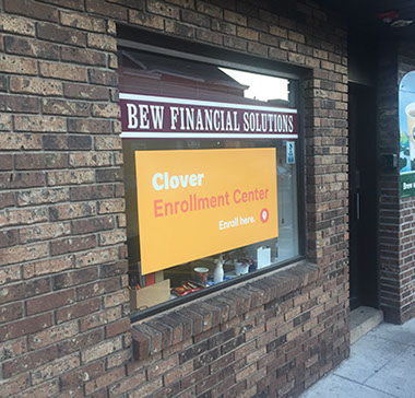 Digital Wrap Window Digitally printed vinyl graphics applied to window