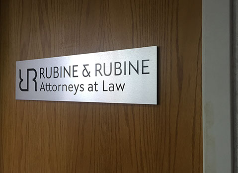 Laser engraved brushed silver sign