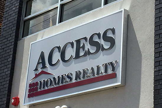 3D Push Through letters Sign