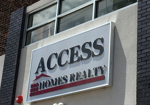 3D Push Through letters Sign