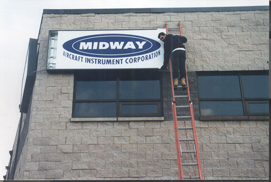 Cut Vinyl graphics light box installation