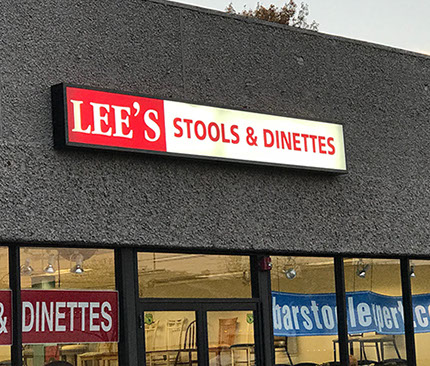 Cut Vinyl Graphics light box