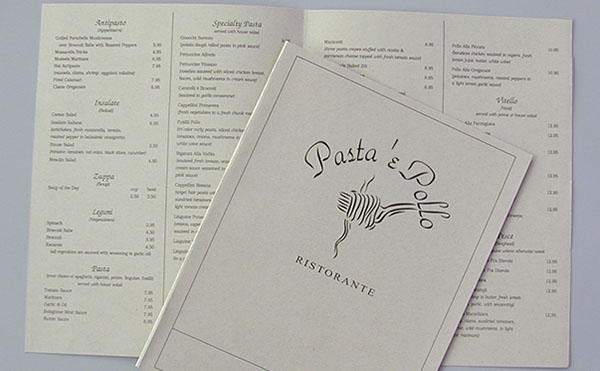 Restaurant Menu Custom menu design and print