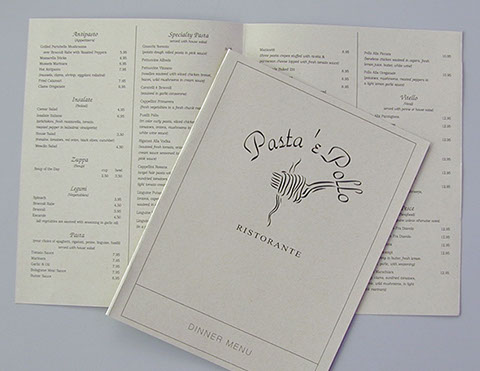Custom menu design and print