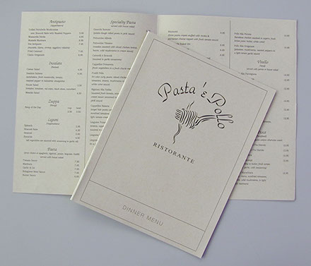 Restaurant Menu Custom menu design and print