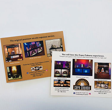 Post Card Design printed front and back