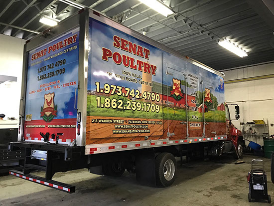 Digital Printed and die cut vinyl on a truck